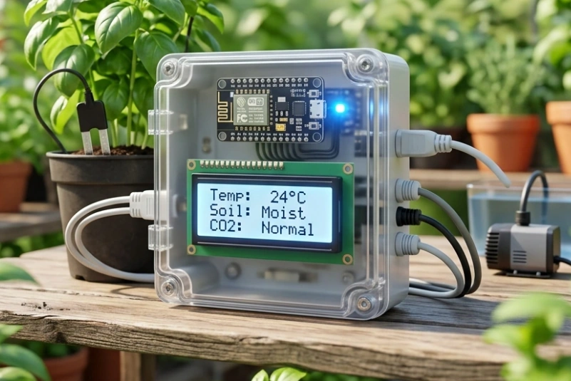 AUTOMATED GREENHOUSE MONITORING AND CONTROL SYSTEM USING IOT