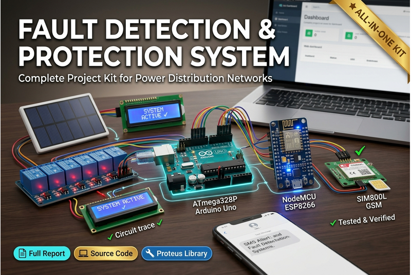 Fault Detection and Protection System for Power Distribution – Complete Project Kit - Image 4