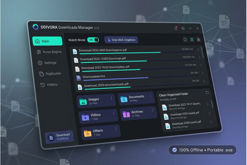 ODIVORA Downloads Manager v2.0